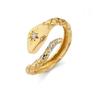 Bague Serpent Tête Étoilée acheter