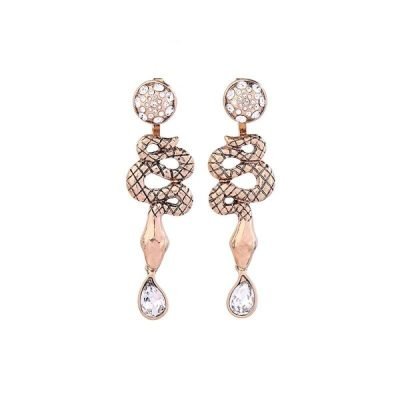 Boucles d'Oreilles Serpent Larme de Cristal splendide